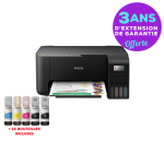 IMPRIMANTE MULTIFONCTION À RÉSERVOIR INTÉGRÉ 3EN1 COULEUR EPSON ECOTANK L3250 / A4 / WIFI + 5 BOUTEILLES D'ENCRES EPSON