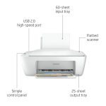 Imprimante Multifonction Jet d'encre couleur HP Deskjet 2320 AIO + Cartouche d’encre noire HP 305 + Cartouche d’encre Couleur HP 305 Incluses – Image 5